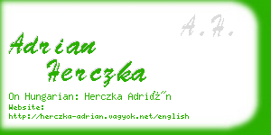 adrian herczka business card